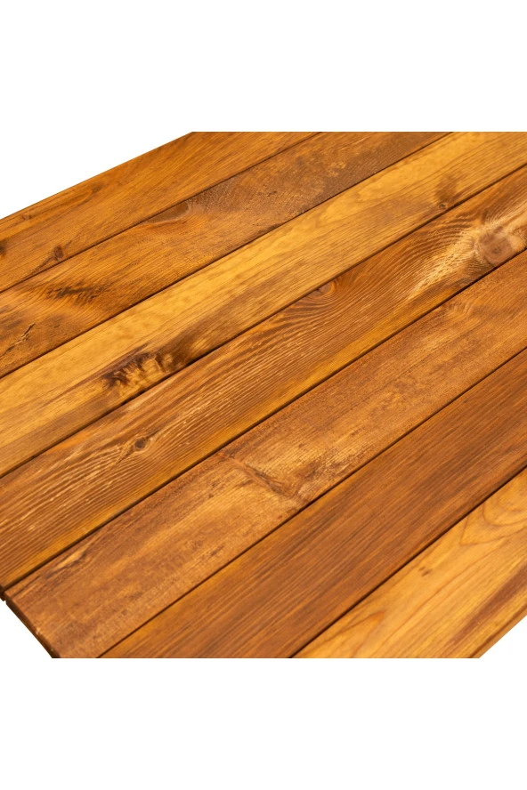 Ahşap Bahçe Masası Yemek Masası 110x63 Cm - 5