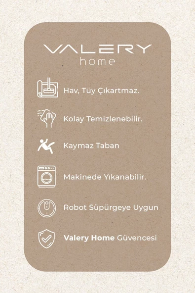 Yuvarlak Comfort Overloklu Vizon Peluş Halı - Resim 6