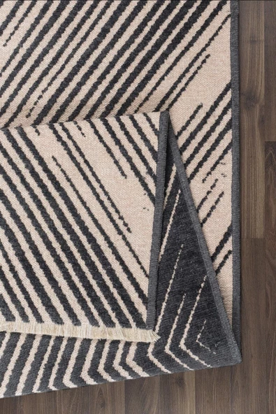 Vance Yıkanabilir Kaydırmaz Çift Taraf Pamuk Dokuma Premium Kalite Kilim - 3