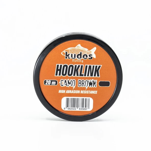 Kudos Hooklink Camo Brown 20m Leader ürün görseli 1