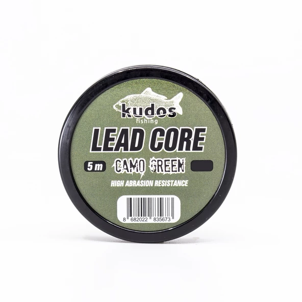 Kudos Lead Core Camo Green 5m Leader