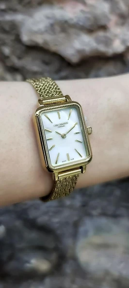 Lee Cooper LC07815 Dikdörtgen 6 Renk Hasır Kordon Kadın Kol Saati - Resim 3