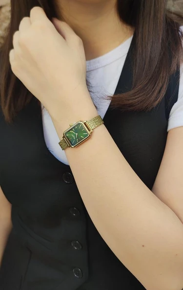 Lee Cooper LC07815 Dikdörtgen 6 Renk Hasır Kordon Kadın Kol Saati - Resim 10