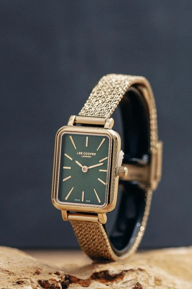 Lee Cooper LC07815 Dikdörtgen 6 Renk Hasır Kordon Kadın Kol Saati - Resim 12