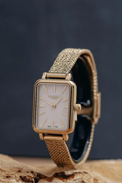 Lee Cooper LC07815 Dikdörtgen 6 Renk Hasır Kordon Kadın Kol Saati - Resim 6