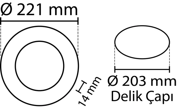 18W/6500K SLİM PANEL LED ARMATÜR (BEYAZ) NOAS - 2