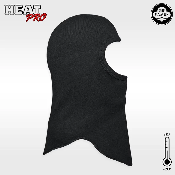 Çocuk Kar Maskesi - HeatPro - Siyah - Argeus - 2
