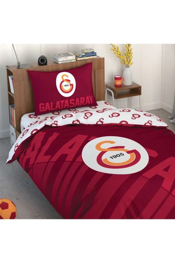 TAÇ LİSANSLI GS KIRMIZI LOGO TEK KİŞİLİK NEVRESİM TAKIMI - 2