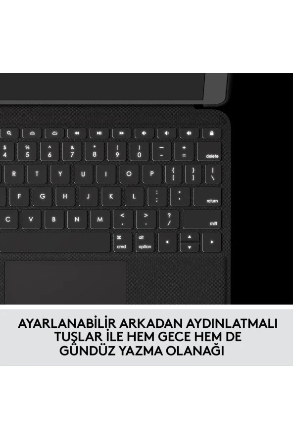 Logitech Folio Touch iPad Air 4. ve 5. Nesil ile Uyumlu Aydınlatmalı Klavyeli Kılıf - İngilizce - 6