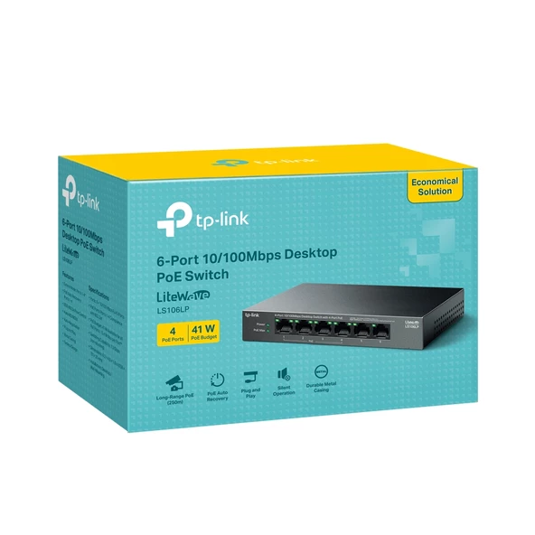 TP-LINK LS106LP 6 PORT 10/100 YÖNETİLEMEZ POE SWITCH - Resim 4