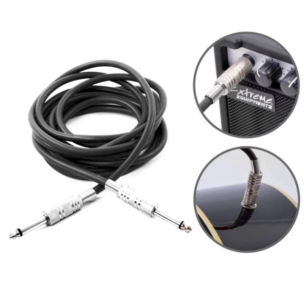 Kablo Jak Fişli Pro 3 Metre Siyah KJF3BK ürün görseli