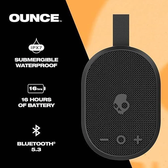 Skullcandy Ounce XT Wireless Bluetooth Speaker Siyah-Turuncu - 4