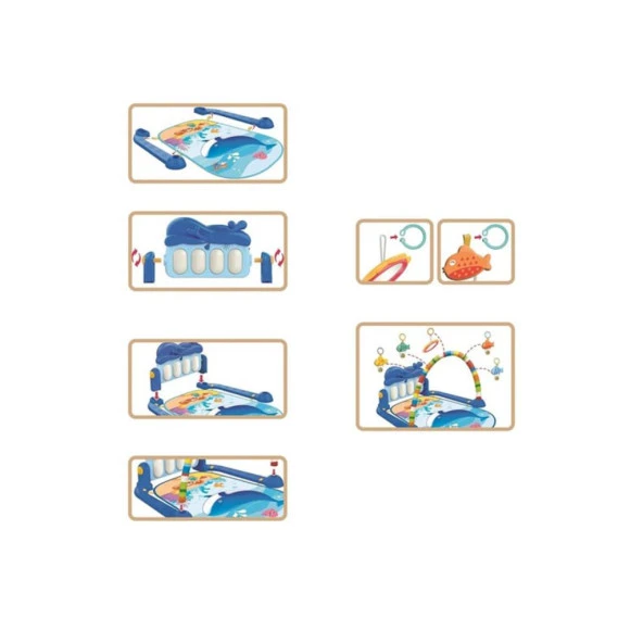 Birlik Oyuncak Babycim Pianolu Balina Oyun Halısı He0631 - 4