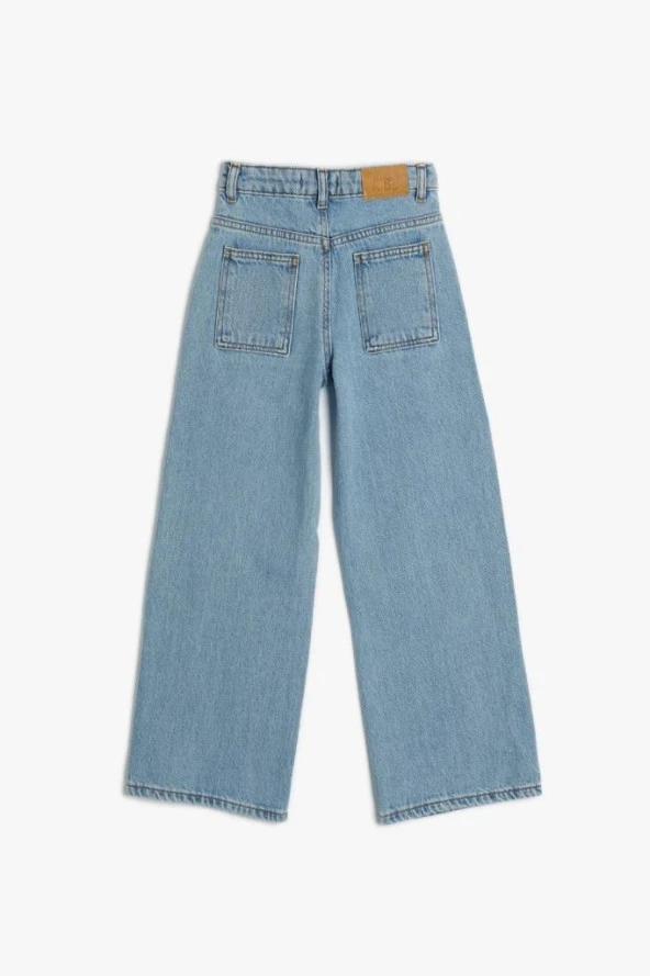 Koton Kız Çocuk İspanyol Paça Kot Pantolon Cep Detaylı Normal Bel - Flare Jean - 2