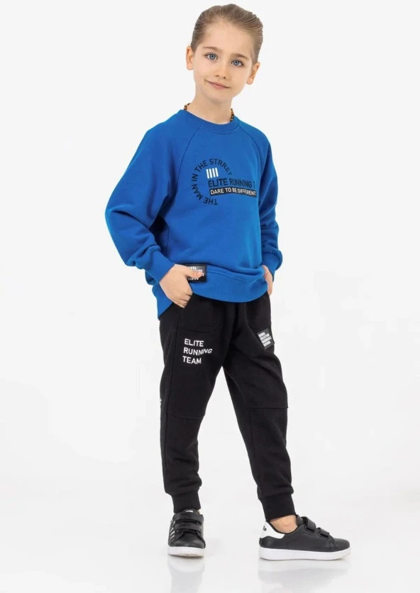 Dmb Kids M4978 Mavi Erkek Çocuk Eşofman Takım- 8/9 Yaş