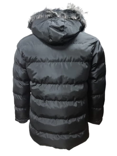 Es Booz E01347 Çocuk Erkek Kapüşonlu Kürklü Spor Mont - 4