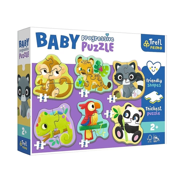 PUZZLE-44005 Egzotik Hayvanlar Baby  Puzzle