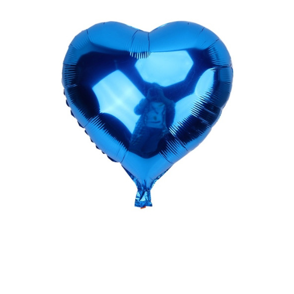 Mavi Kalp Folyo Balon 45 Cm. 5 li
