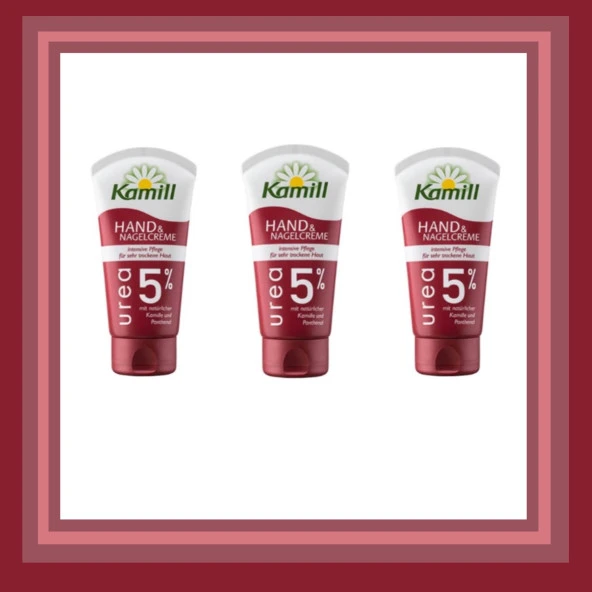 Kamill Urea 5 El & Tırnak Kremi Tüp 75x75x75ml 3lü Set