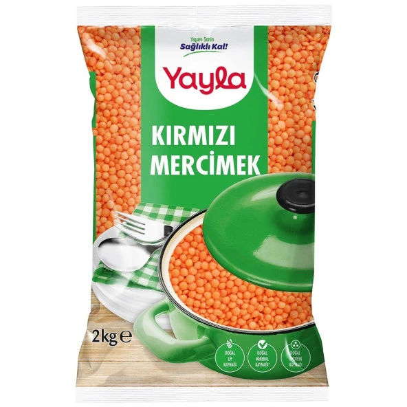 Yayla 2 Kg Kırmızı Mercimek Toptane
