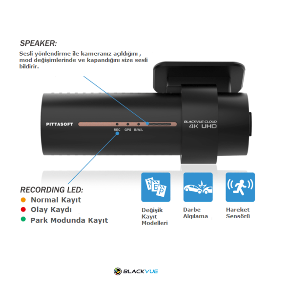 BLACKVUE DR970X-2CH 4K UHD 2 KAMERALI ARAÇ KAMERASI - 7