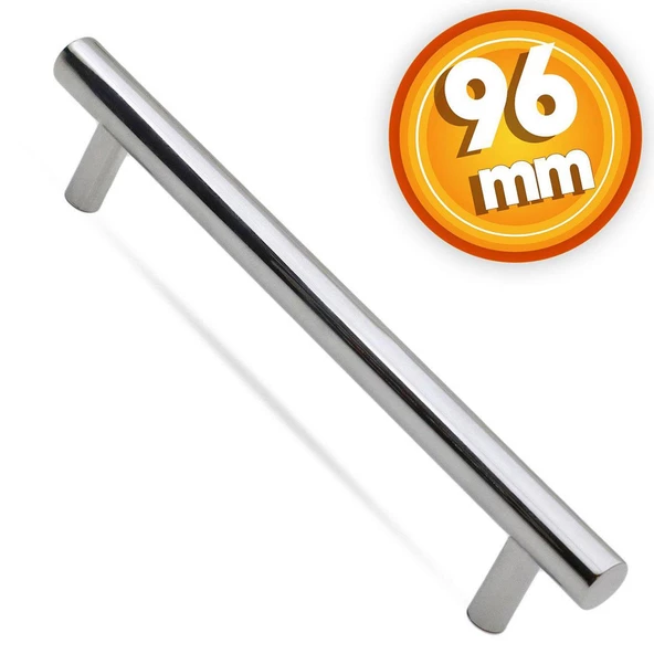 10 Adet Gül Boylu Mobilya Mutfak Dolap Çekmece Dolabı Metal Kulpu Kulbu Kulpları Parlak Krom 96 Mm - 7