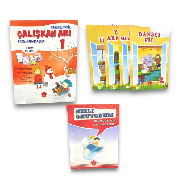 Kitabinial.Com 1.Sınıf Yarıyıl Tatil Kitabı Seti (4 Kitap Bir Arada)