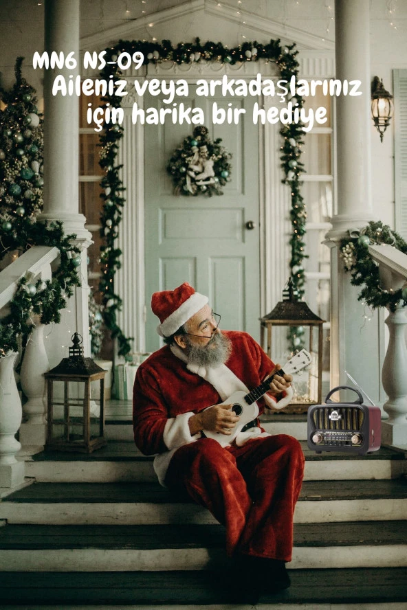 MN6 NS-09 nostaljik radyo/Tws Destekli/18650 Li Pil/Ses bombasi - 4