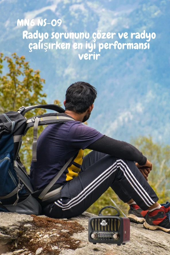 MN6 NS-09 nostaljik radyo/Tws Destekli/18650 Li Pil/Ses bombasi - 9