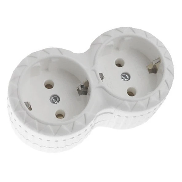 Golyat Topraklı Çoklu Grup 2 Li Priz Çoğaltma İkili Fiş Piriz - 5