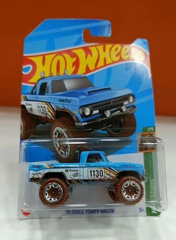 Hot Wheels 70 Dodge Power Wagon Mud Studs 2/5 161/250 Model Araba