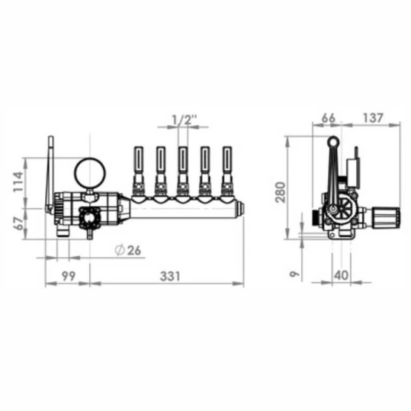 İlaçlama Makina Uzun Tip Regülatör - 3