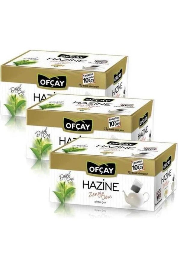 OFÇAY Hazine Zengindem Demlik Poşet Çay 30 x 15 gr x 3 Paket