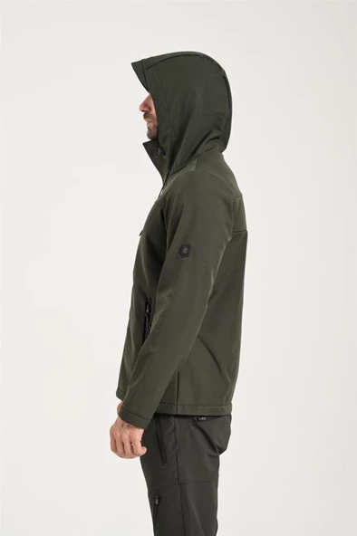 Exuma 2311100 Erkek Haki Yağmur Rüzgar Geçirmez Softshell Mont - 2