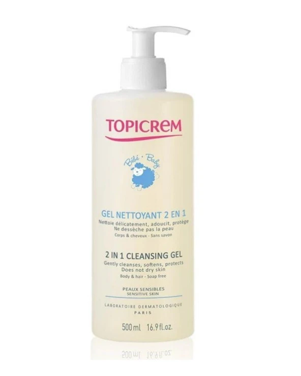 Topicrem Baby 2  İn 1 Cleansing Gel Bebek Şampuanı 500 Ml