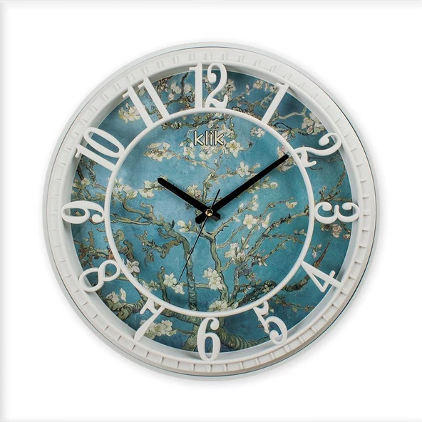 HİSAR BADEM ÇİÇEKLERİ DUVAR SAATİ