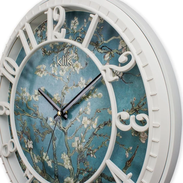 HİSAR BADEM ÇİÇEKLERİ DUVAR SAATİ - 4