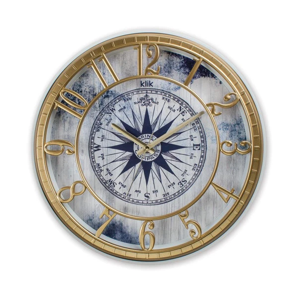 HİSAR PUSULA DESEN DUVAR SAATİ