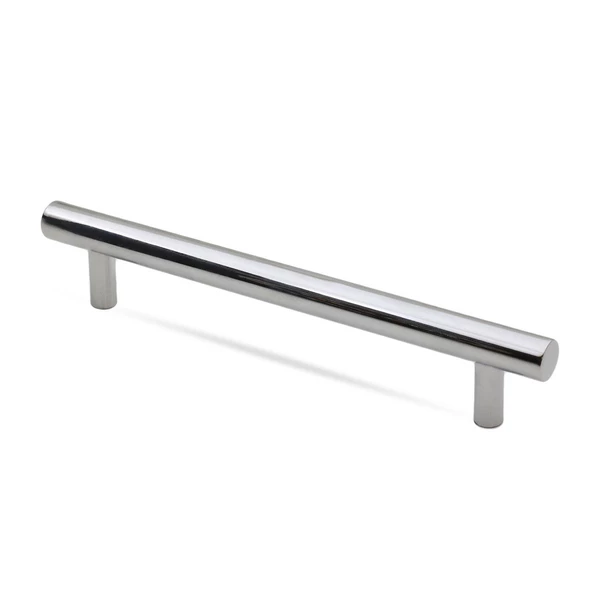 10 Adet Gül Boylu Mobilya Mutfak Dolap Çekmece Dolabı Metal Kulpu Kulbu Kulpları Parlak Krom 128 Mm - 4