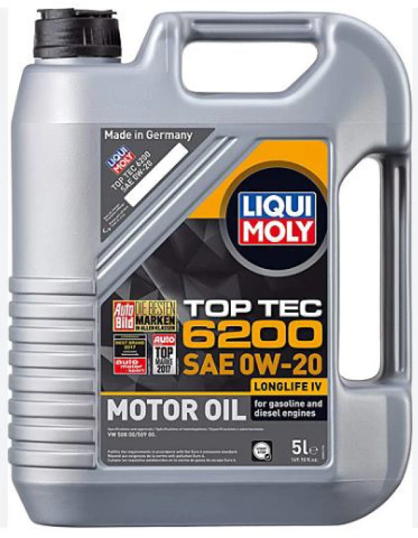 LIQUI MOLY LIQUI MOLY TOP TEC  6200 0W- 20 Motor Yağı            5LT