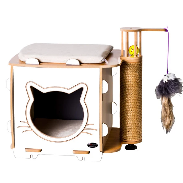 Patihomes Ada Kedi Tırmalama Evi Kedi Tırmalama Tahtası - 2