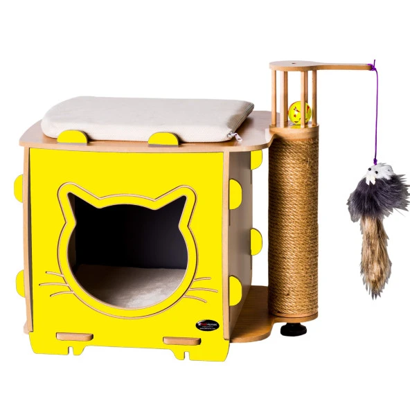 Patihomes Ada Kedi Tırmalama Evi Kedi Tırmalama Tahtası - 3