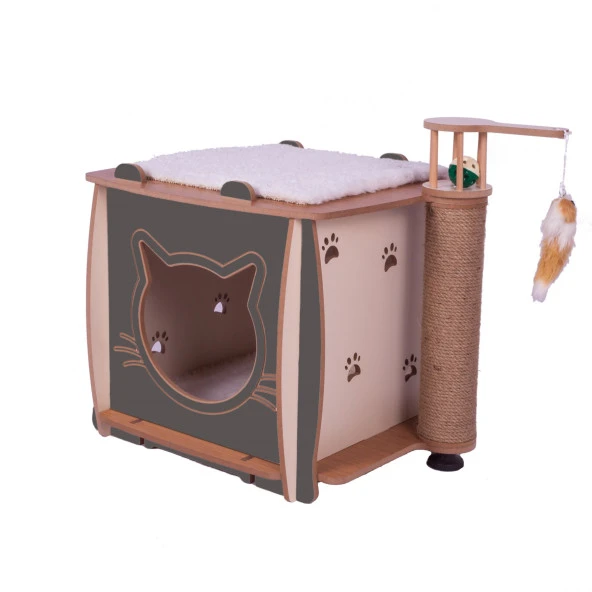 Patihomes Kedi Tırmalama Evi - Kedi Tırmalaması - Kedi Tırmalama Tahtası - 5