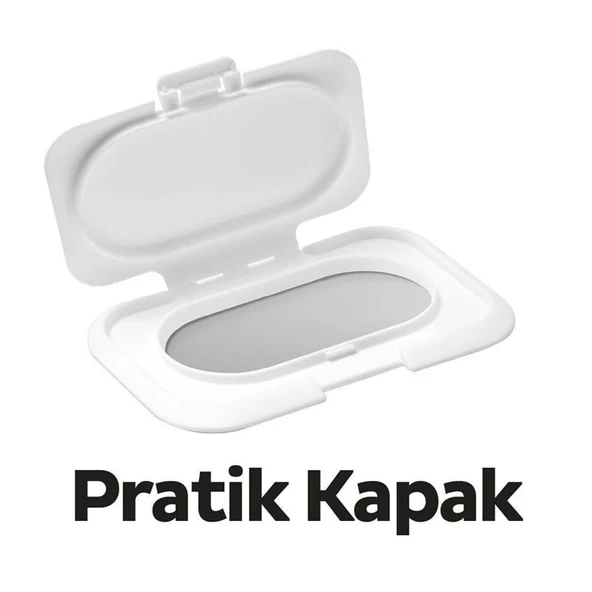 Sleepy Islak Havlu Mendil 90 Yaprak Natural Yenidoğan Plastik Kapaklı Tekli Pk - Resim 7