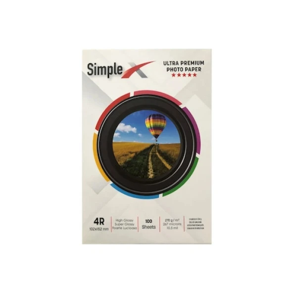 Simplex Ultra Premium 10x15 Parlak 270 Gr 100 Lük Fotoğraf Kağıdı