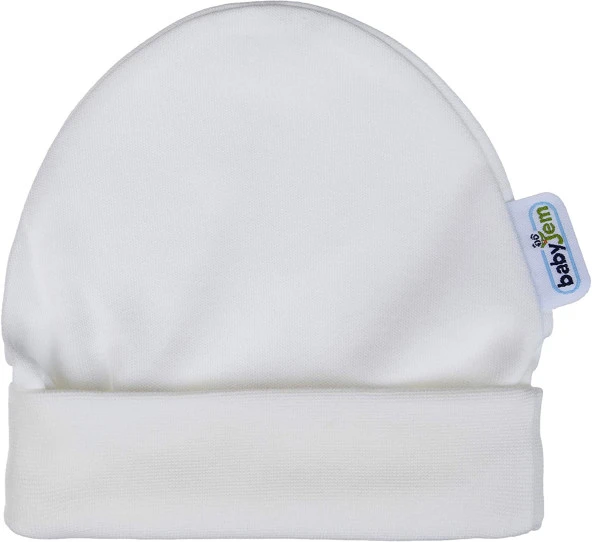 BabyJem Yenidoğan Bebe Şapka 397 Beyaz