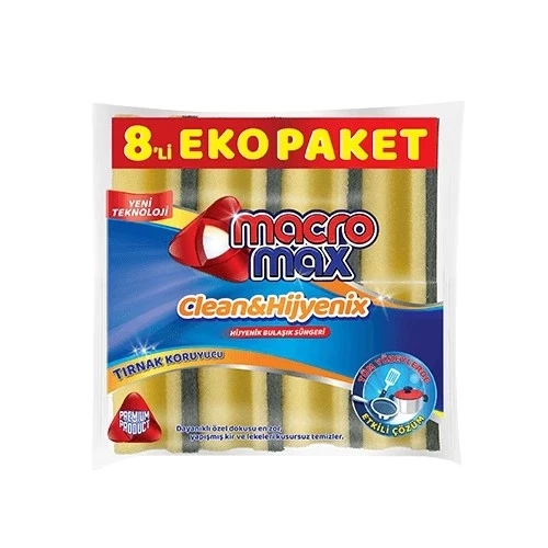 Macro Max Sünger Oluklu 8li