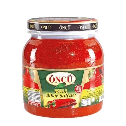 Öncü Tatlı Biber Salçası Cam Pet 1650 Gr