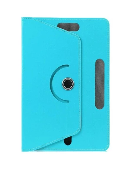 7" Universal Dönerli Standlı Deri Tablet Kılıfı  Turkuaz