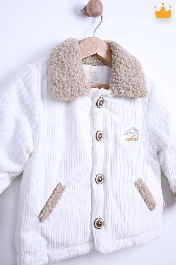 Babyhola 1.5 tog Kadife Pamuk Astar Bebek Çocuk Dolgulu Bomber Kaban 13454 - 3